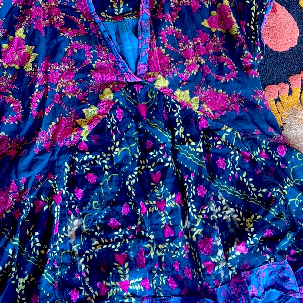 FREE PEOPLE -  Floral Blouse